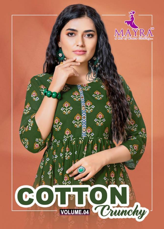 Mayra Cotton Crunchy 4 Casual Wear Fancy Designer Cotton Kurti Collection